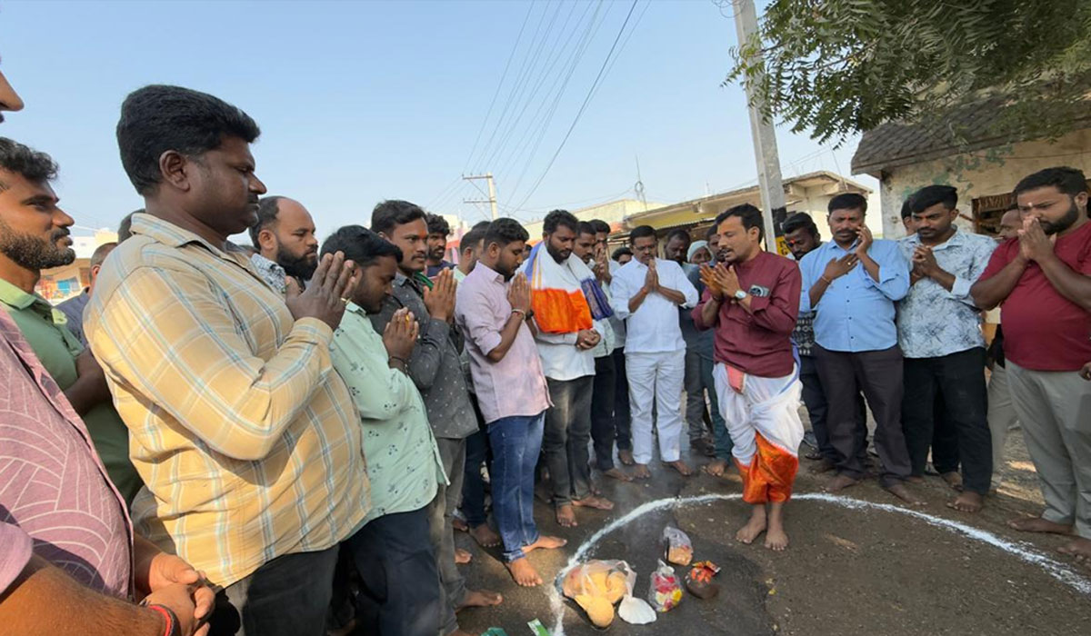 Pegadapalli | పెగడపల్లిలో చత్రపతి శివాజీ విగ్రహ ఏర్పాటుకు భూమి పూజ