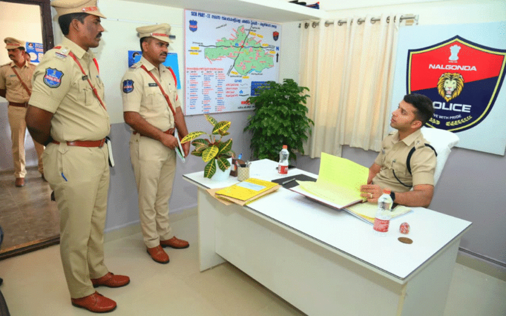 Konda mallepally : గ్రామ పోలీస్‌ అధికారులు ప్రజలతో మ‌మేక‌మ‌వ్వాలి : ఎస్పీ శ‌ర‌త్ చంద్ర ప‌వార్‌