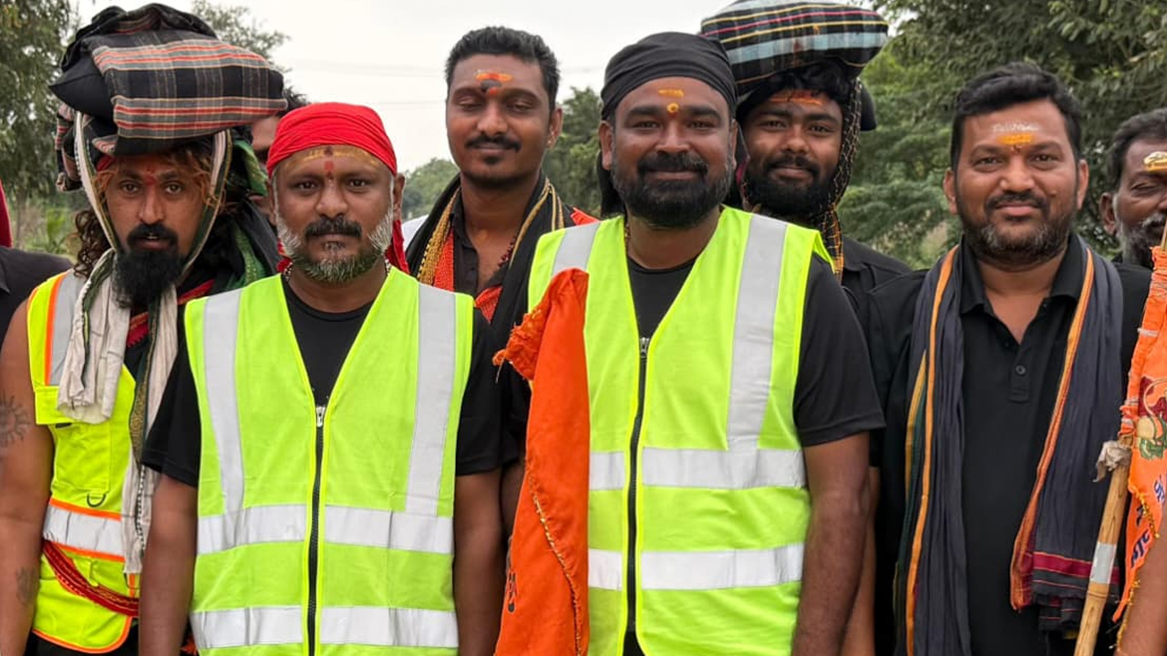 Sabarimala Padayatra | శబరిమలకు మహా పాదయాత్ర .. తమిళనాడు చేరుకున్న గురుస్వాములు
