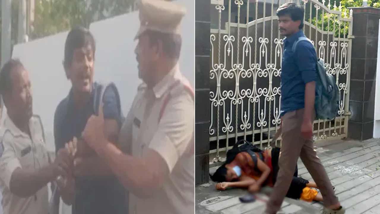 Vijayawada | విజయవాడలో దారుణం.. నడిరోడ్డుపై భార్యను కిరాతంగా పొడిచి చంపిన భర్త