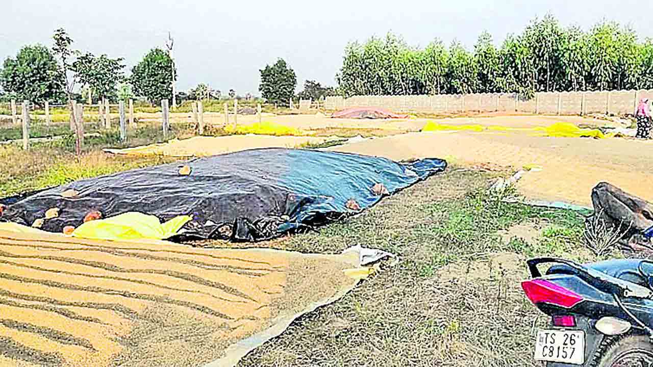 తేమ సాకు.. కొనుగోళ్లకు బ్రేకు!