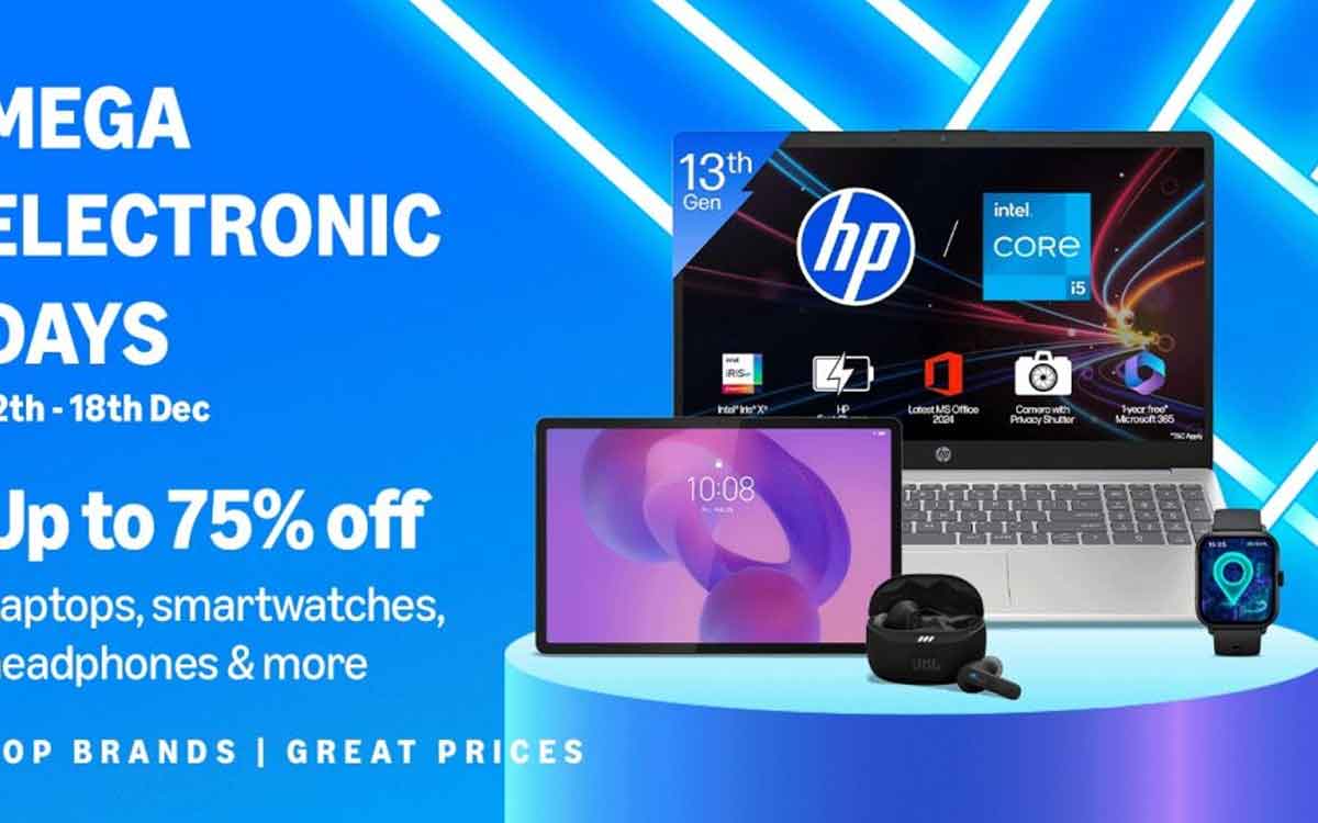 Amazon Mega Electronics Days Sale 2025 | అమెజాన్‌లో మెగా ఎల‌క్ట్రానిక్స్ డేస్ సేల్‌.. ల్యాప్ టాప్ లు, ట్యాబ్‌లు, వాచ్‌ల‌పై భారీ త‌గ్గింపు ధ‌ర‌లు..
