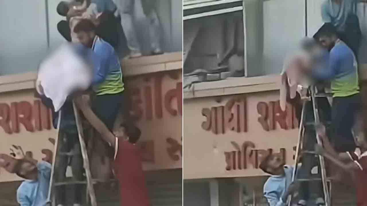 Watch: కాంప్లెక్స్‌లో అగ్నిప్రమాదం.. హాస్పిటల్స్‌కు వ్యాపించిన మంటలు, పిల్లలను రక్షించిన స్థానికులు