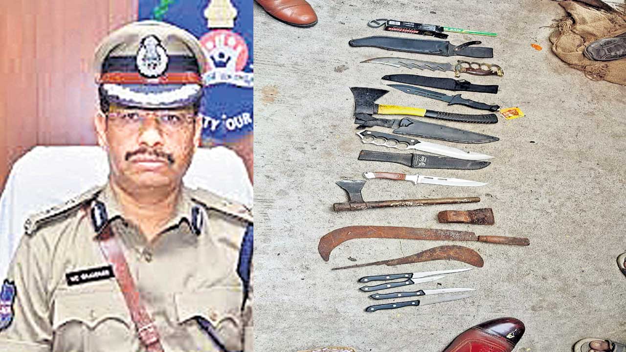 మారణాయుధాలతో రౌడీషీటర్లు!