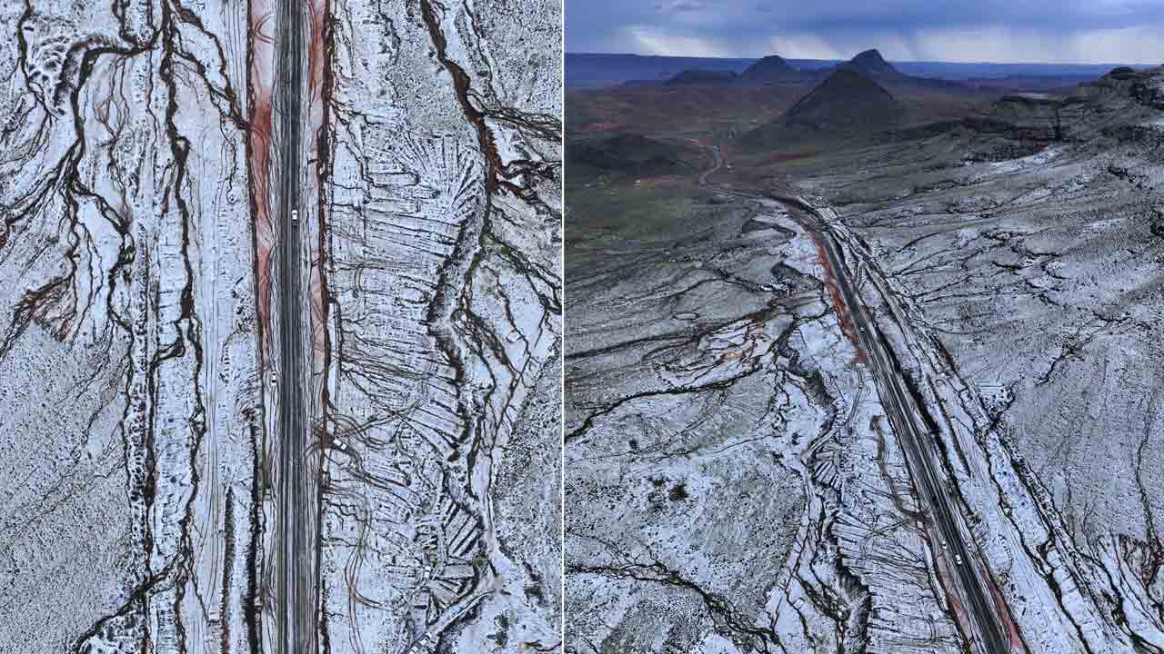 Saudi Arabia | సౌదీ ఎడారిలో మంచు వర్షం.. ఫొటోలు, వీడియోలు వైరల్‌