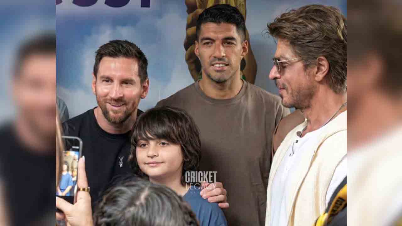 Lionel Messi | ఒక‌చోట ఇద్ద‌రు దిగ్గ‌జాలు.. మెస్సీని కలిసిన షారుఖ్ ఖాన్.. వీడియో