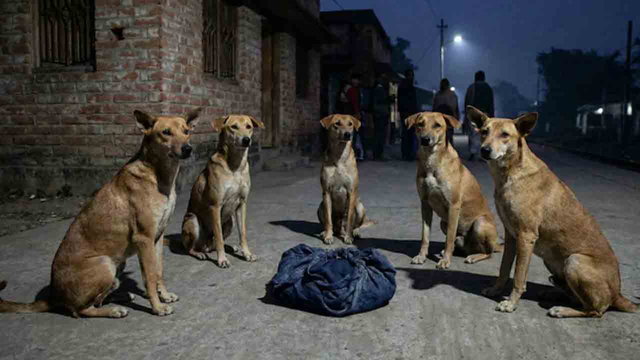 Stray dogs | పసిబిడ్డను రోడ్డుపై వదిలిన కన్నవాళ్లు.. కాపాడిన వీధి కుక్కలు..!