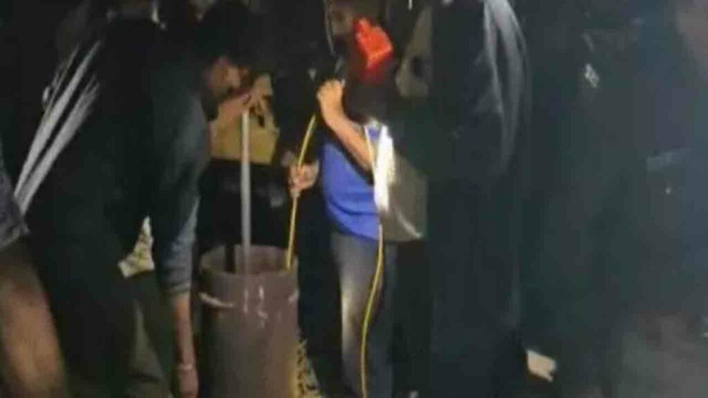 Youth Jump Into Borewell