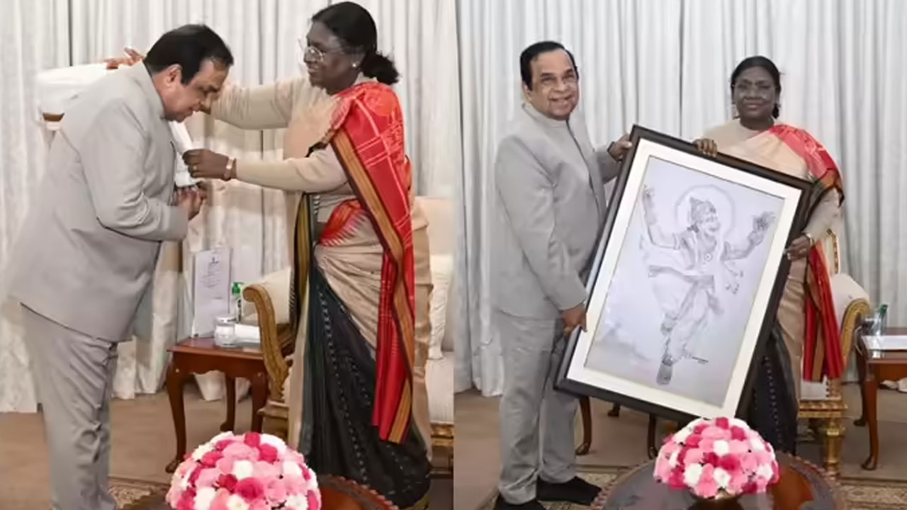 Brahmanandam | ద్రౌపది ముర్మును కలిసి పెన్సిల్ ఆర్ట్ బ‌హుమ‌తిగా ఇచ్చిన బ్రహ్మీ.. వైరల్ అవుతున్న ఫోటోలు