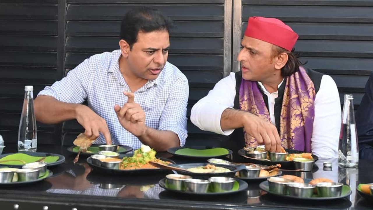 KTR | రామేశ్వరం కేఫ్‌లో అఖిలేశ్‌ యాదవ్‌తో కేటీఆర్‌ భోజనం