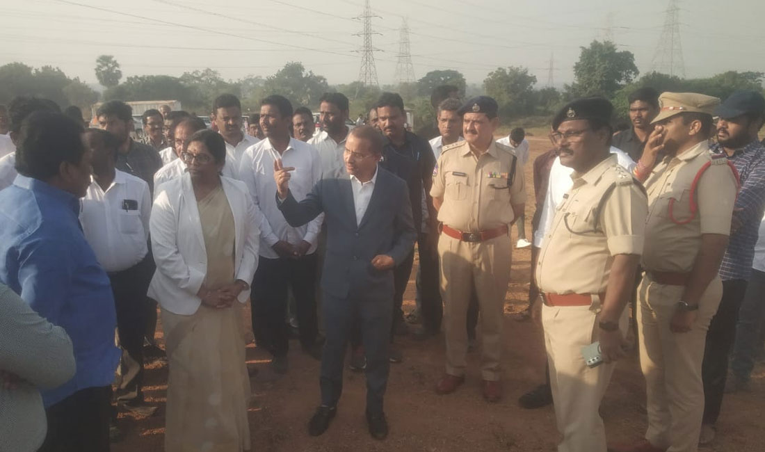 Peddapally | రాఘవాపూర్‌లో హైకోర్టు పోర్ట్ ఫోలియో జడ్జీ లక్ష్మినారాయణ కోర్టు భవనాల సముదాయ నిర్మాణ స్థల పరిశీలన