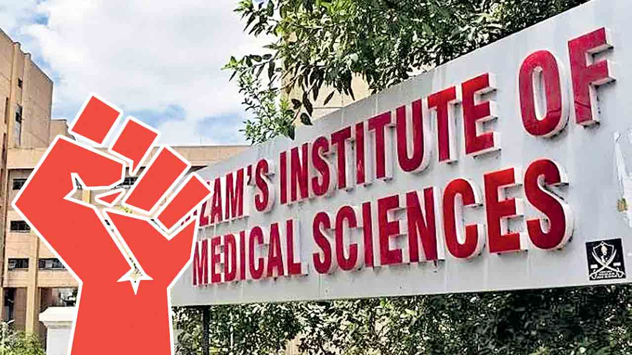 నిమ్స్‌ నర్సింగ్‌ ఉద్యోగుల సమ్మె సైరన్‌