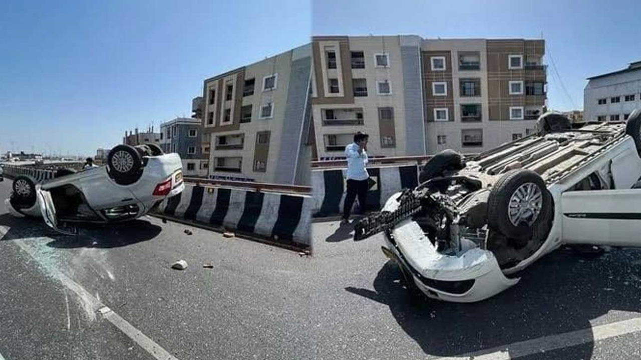 PV Expressway | పీవీ ఎక్స్‌ప్రెస్‌వేపై మూడు కార్లు ఢీ.. 6 కిలోమీటర్ల మేర నిలిచిన వాహనాలు