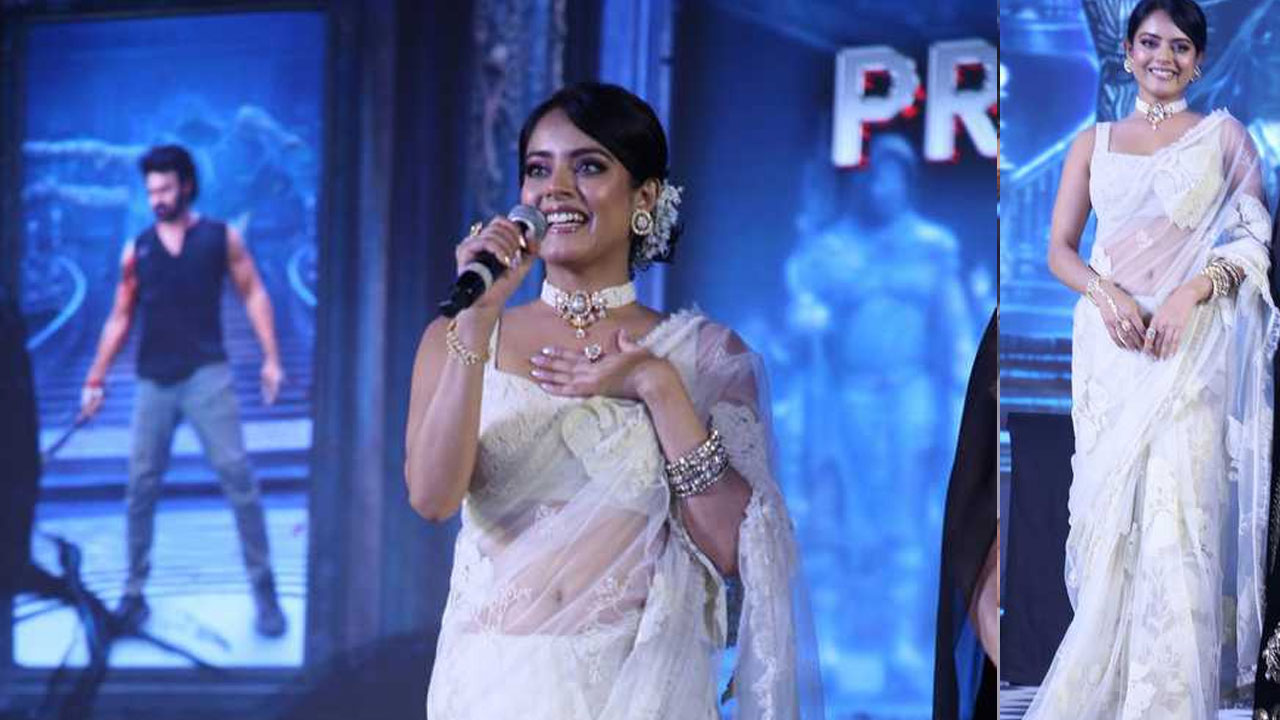 Raja Saab | ప్రభాస్ ఇచ్చిన చీర‌తో ఈవెంట్‌కి వ‌చ్చాను .. హీరోయిన్ కామెంట్స్ వైర‌ల్‌