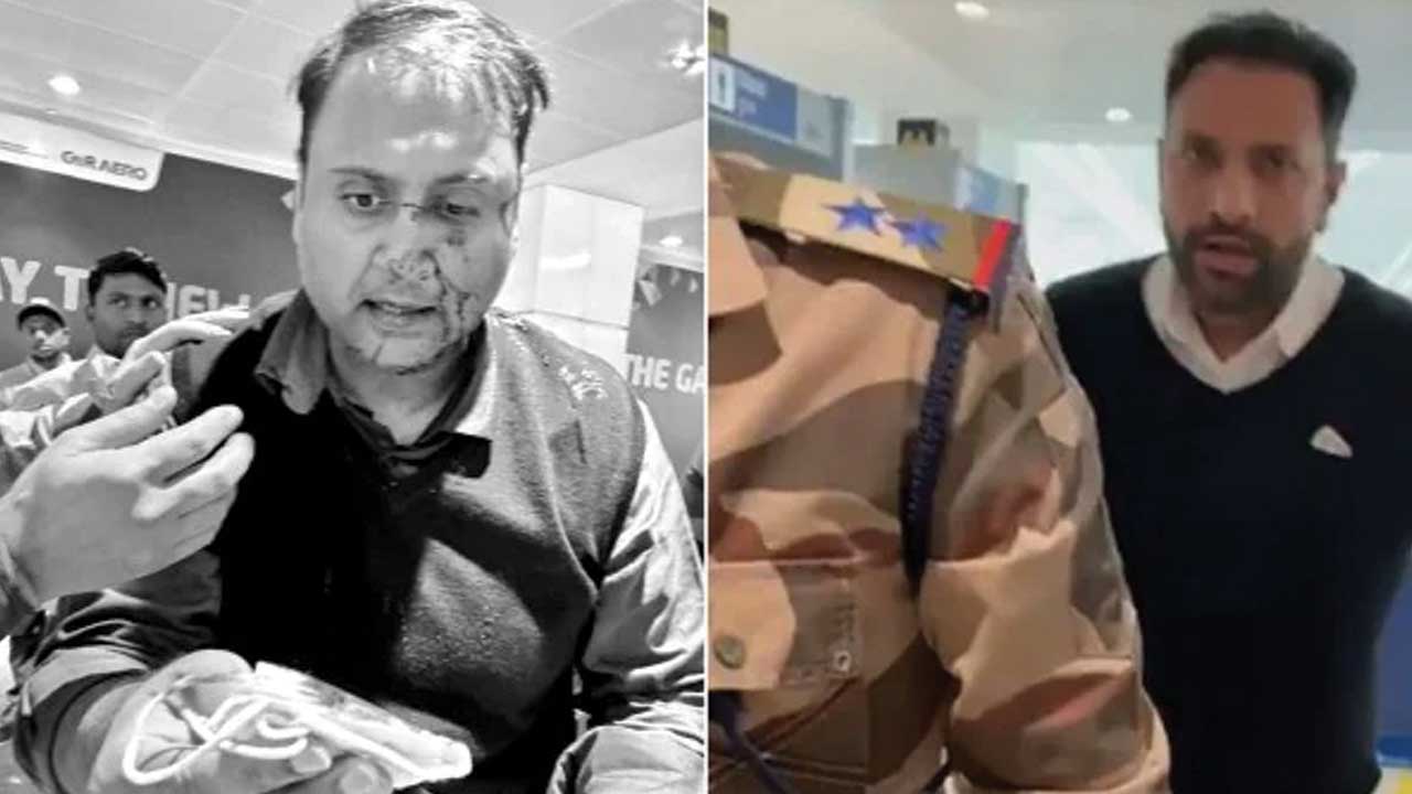 విమాన ప్రయాణికుడిపై పైలట్‌ దాడి!