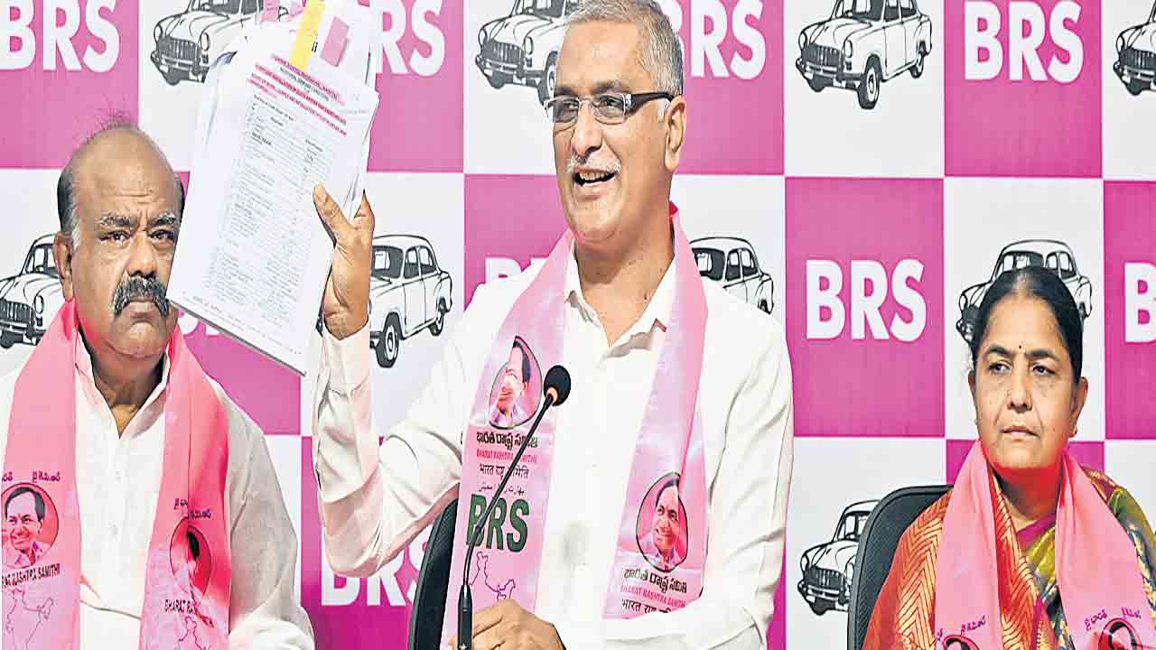 Harish Rao | 6 వేల కోట్ల స్కామ్‌కు రేవంతే సూత్రధారి.. పాత్రధారి ఆయన బామ్మర్ది సృజన్‌రెడ్డి: హరీశ్‌రావు