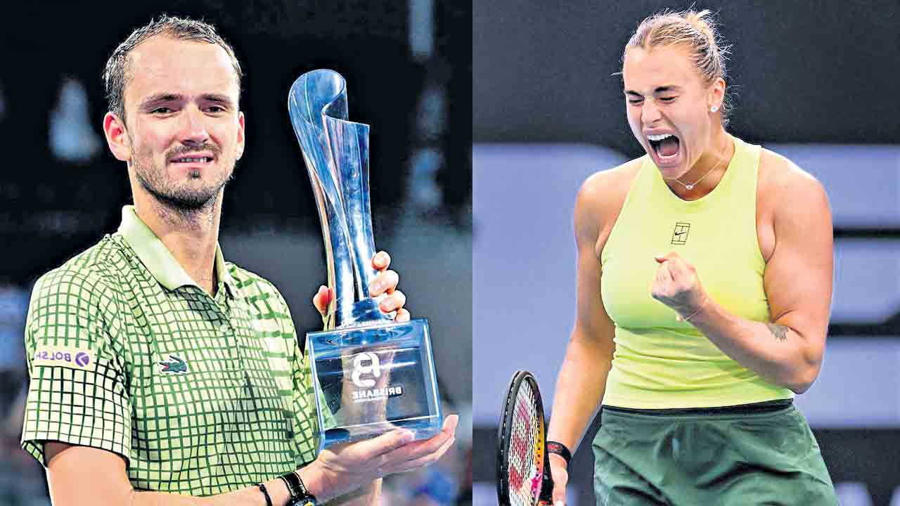 సబలెంక, మెద్వెదెవ్‌కు టైటిల్‌