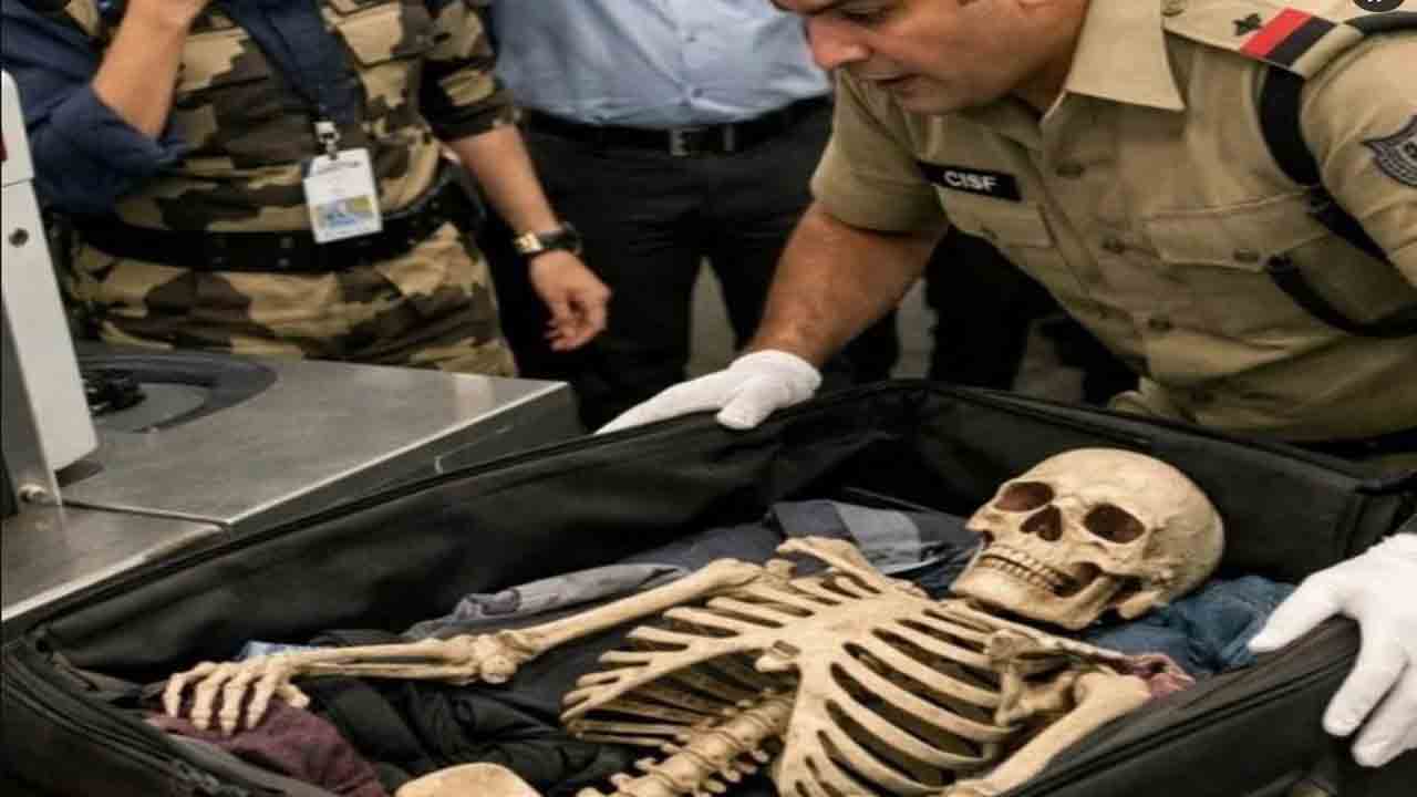 Skeleton In Luggage | లగేజీ బ్యాగ్‌లో అస్థిపంజరం.. ఎయిర్‌పోర్ట్‌లో కలకలం