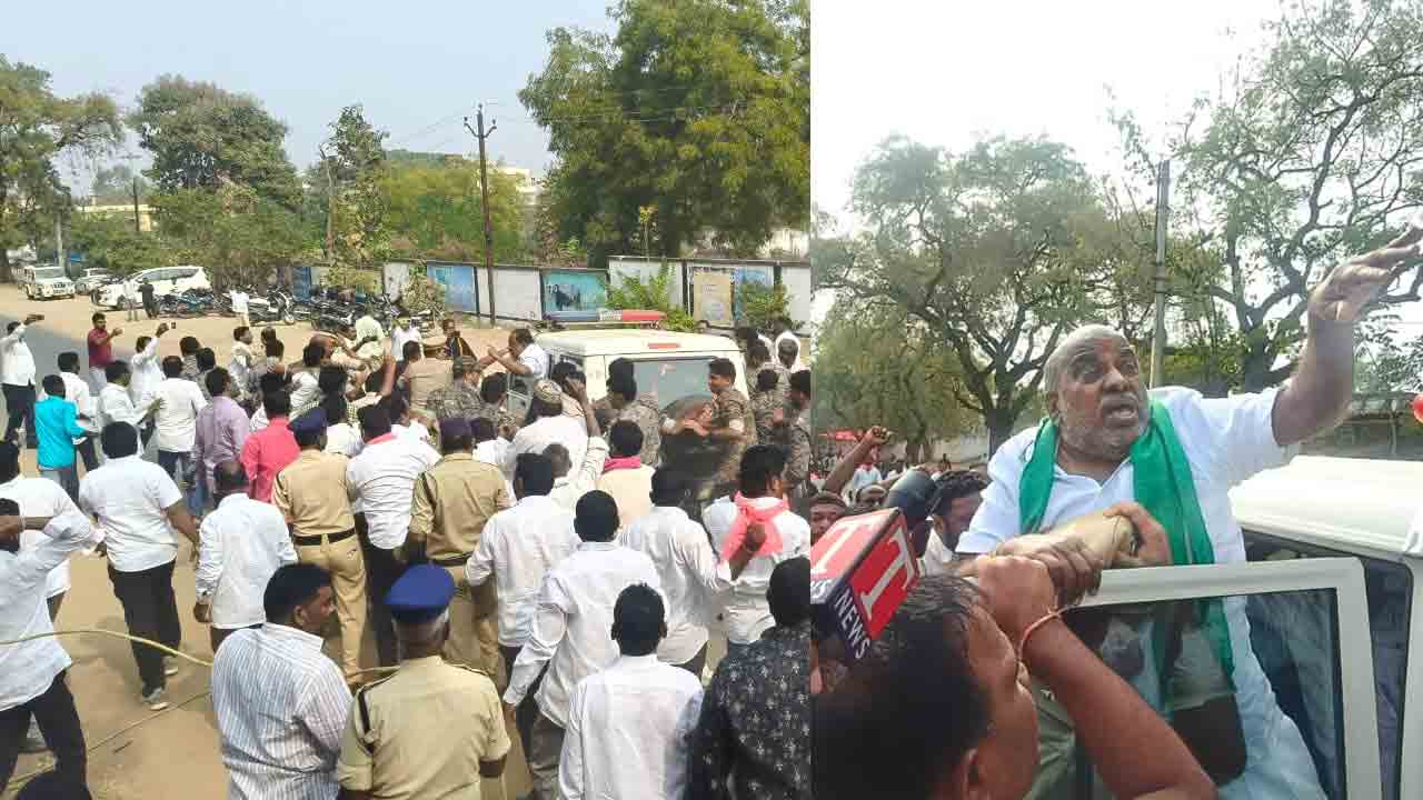 Jogu Ramanna | రైతు సమస్యలపై మాజీ మంత్రి ఆధ్వర్యంలో ఆందోళన