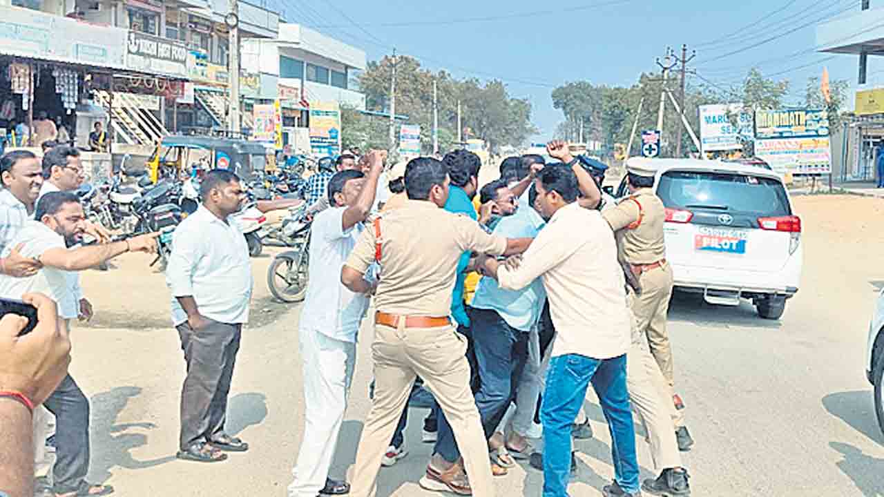 ఎమ్మెల్యే సుదర్శన్‌రెడ్డికి నిరసన సెగ
