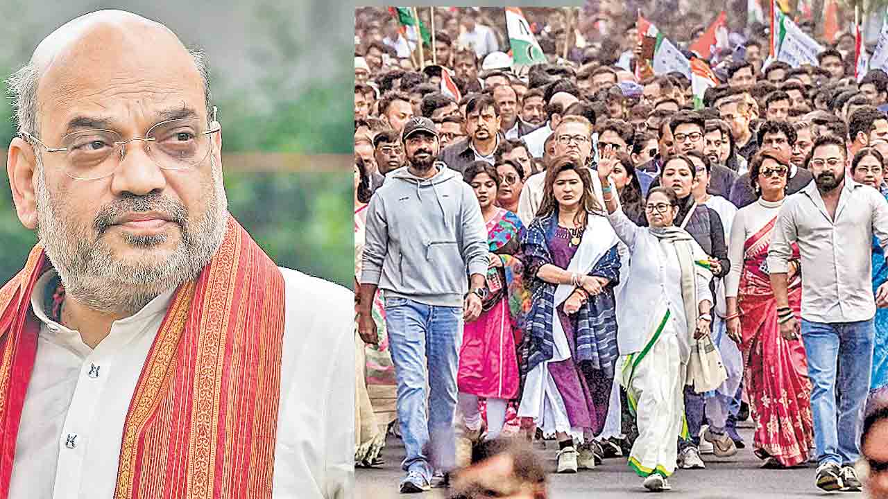 బొగ్గు స్కామ్‌లో అమిత్‌ షా!.. ఈడీ దాడులపై భారీ నిరసన