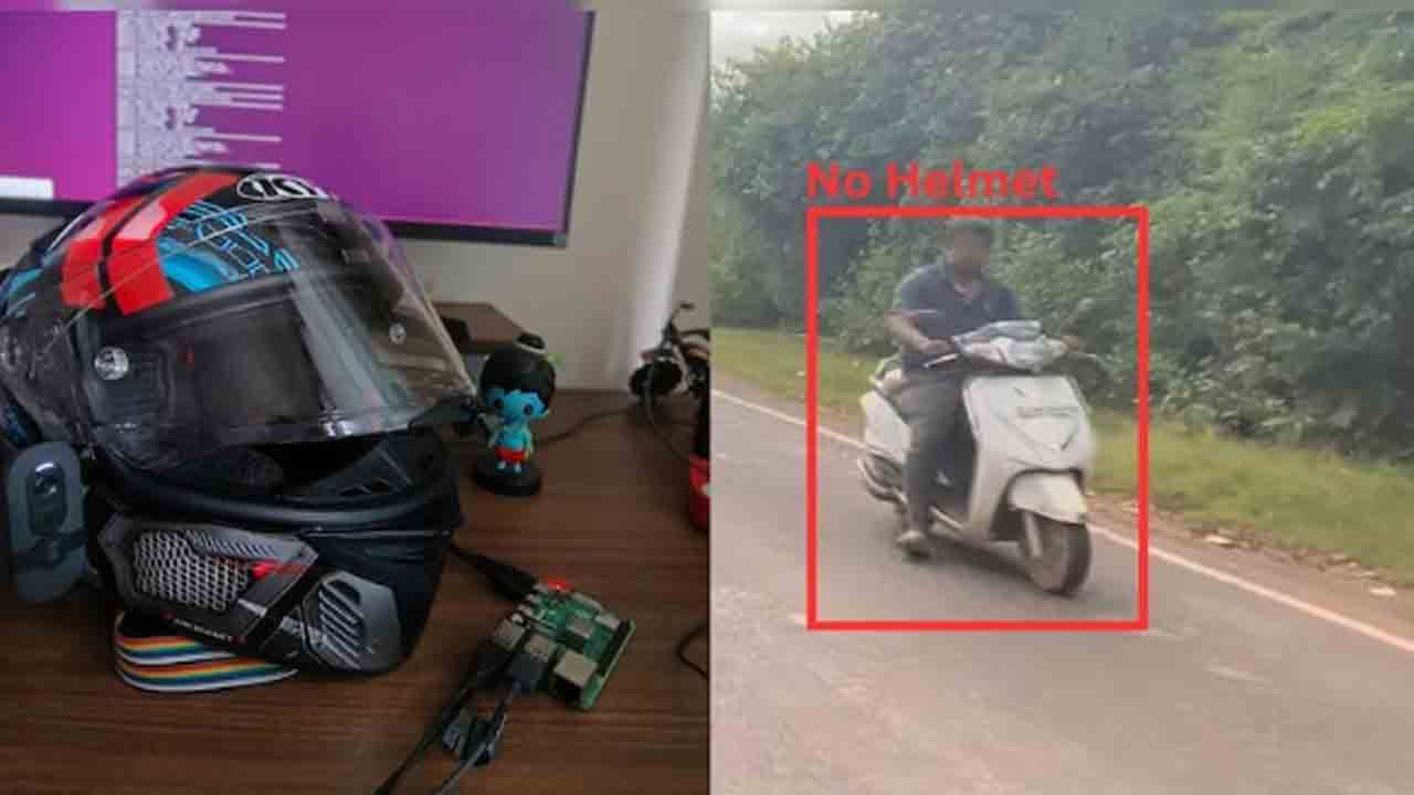 Helmet Into AI Traffic Device | హెల్మెట్‌ను ఏఐ ట్రాఫిక్‌ పరికరంగా మార్చిన టెకీ.. ఉల్లంఘునులను గుర్తింపు