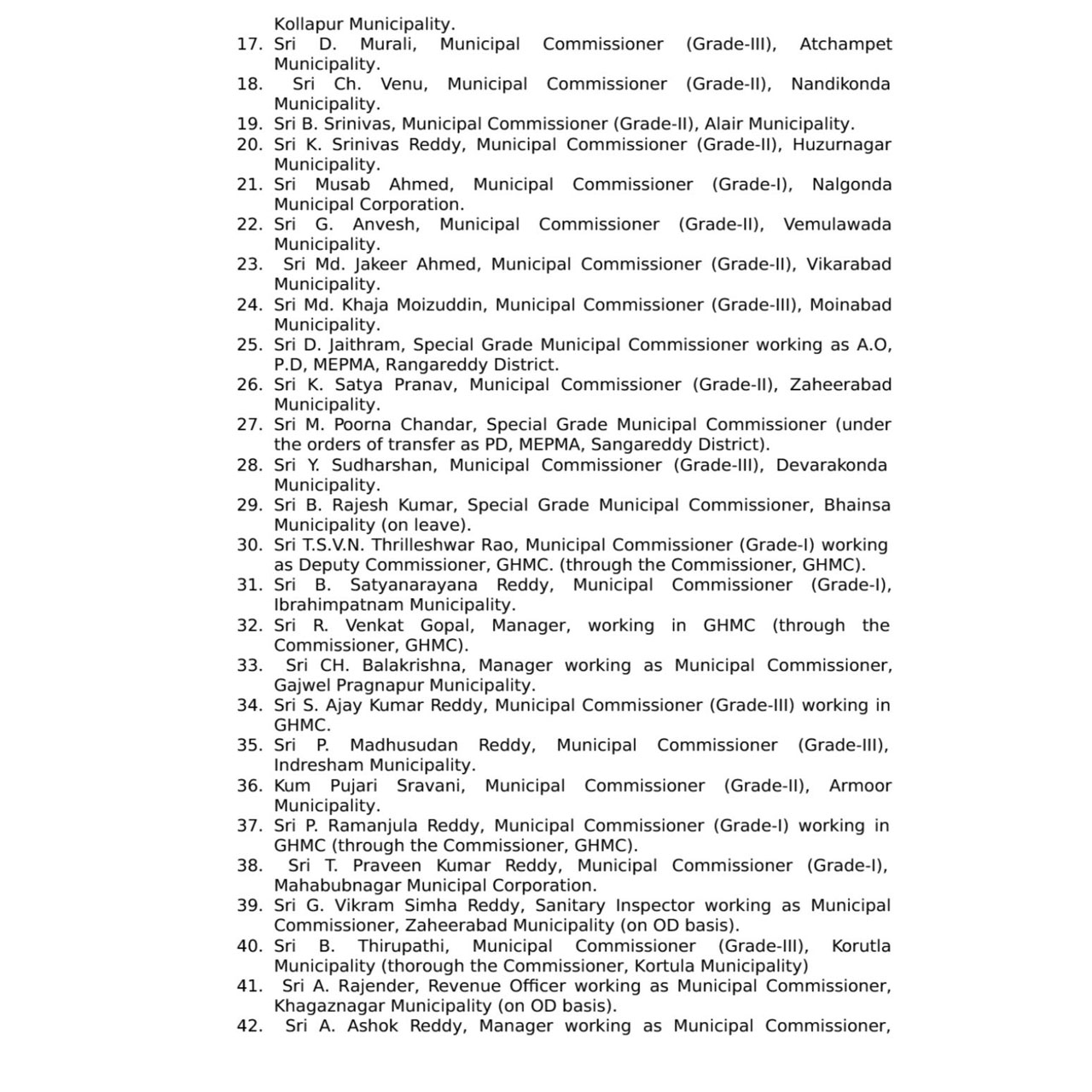 Muncipal Commisssnoers Tranfers 1