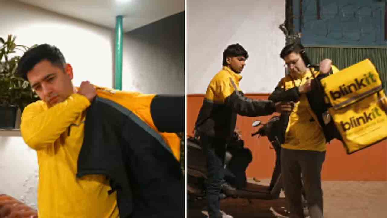 Raghav Chadha | బ్లింకిట్ డెలివరీ బాయ్‌గా ఎంపీ రాఘవ్‌ చద్దా.. VIDEO