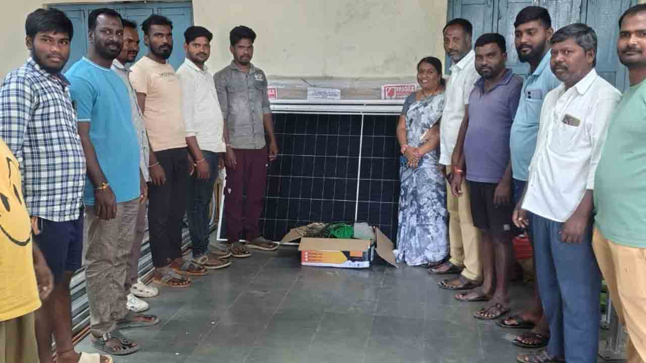 Vaddepally School | వడ్డేపల్లి ఉన్నత పాఠశాలకు టీవీ, సోలార్ విద్యుత్