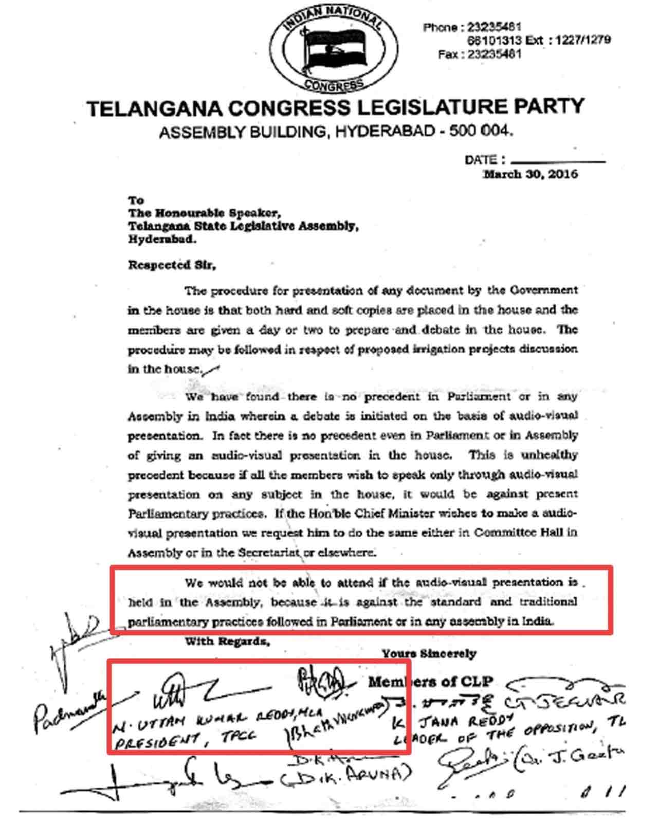 Congress Letter
