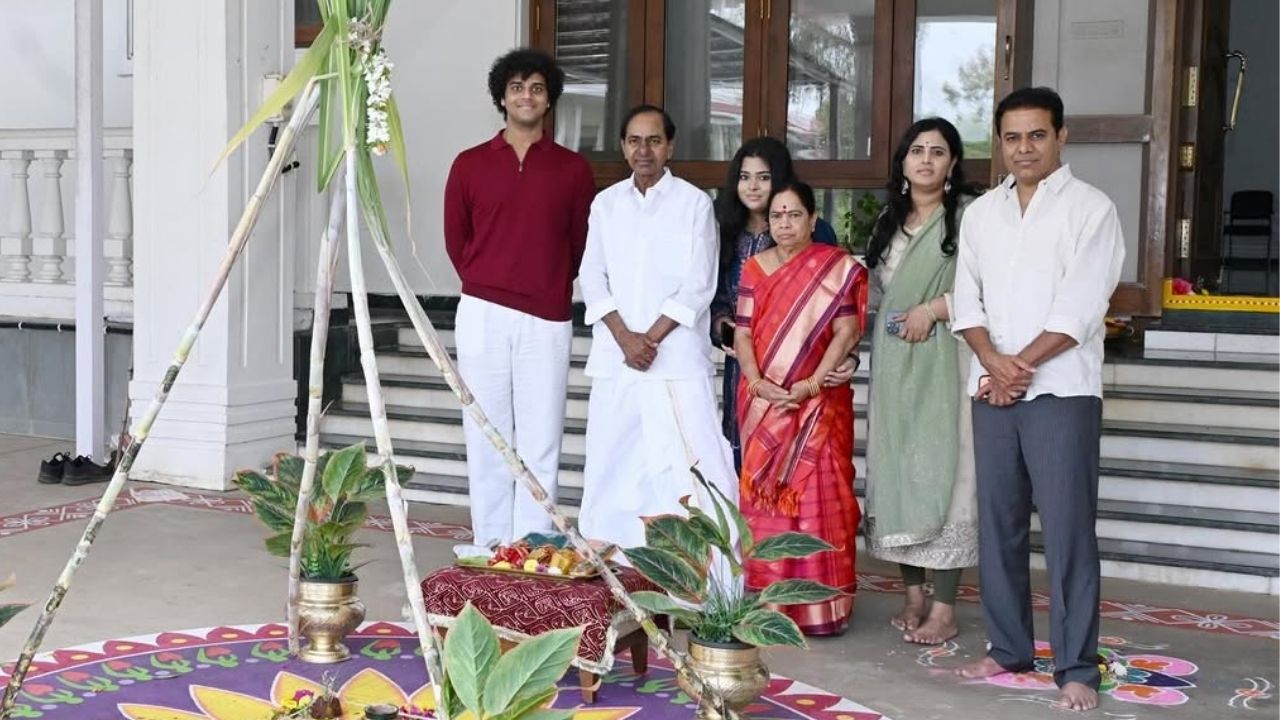 KCR | కుటుంబంతో క‌లిసి బీఆరెస్ అధినేత‌ కేసీఆర్ సంక్రాంతి సంబురాలు