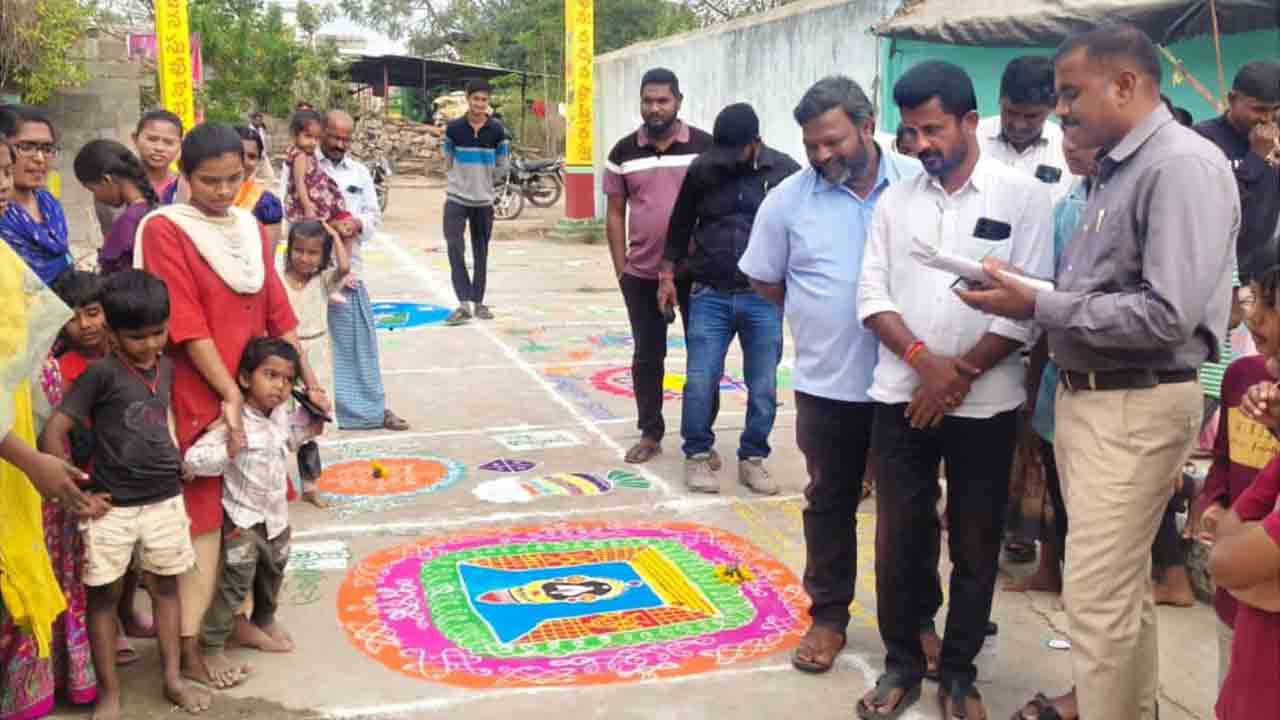 Sultanabad Rural | సంస్కృతి, సంప్రదాయాలకు ప్రతిబింబం ముగ్గుల పోటీలు : సర్పంచ్ కర్రె కవిత