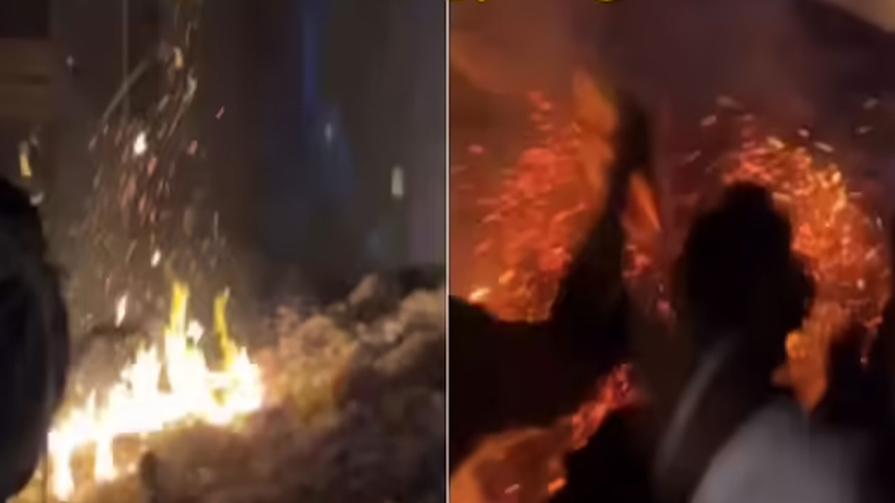 Raja Saab | ‘ది రాజా సాబ్’ హంగామా మధ్య అభిమానుల అత్యుత్సాహం.. థియేట‌ర్‌లో మంట‌లు