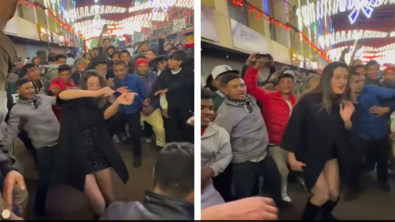 Tourist Dance: షిల్లాంగ్ వీధుల్లో చిందేసిన విదేశీ మ‌హిళ‌.. వీడియో వైర‌ల్‌