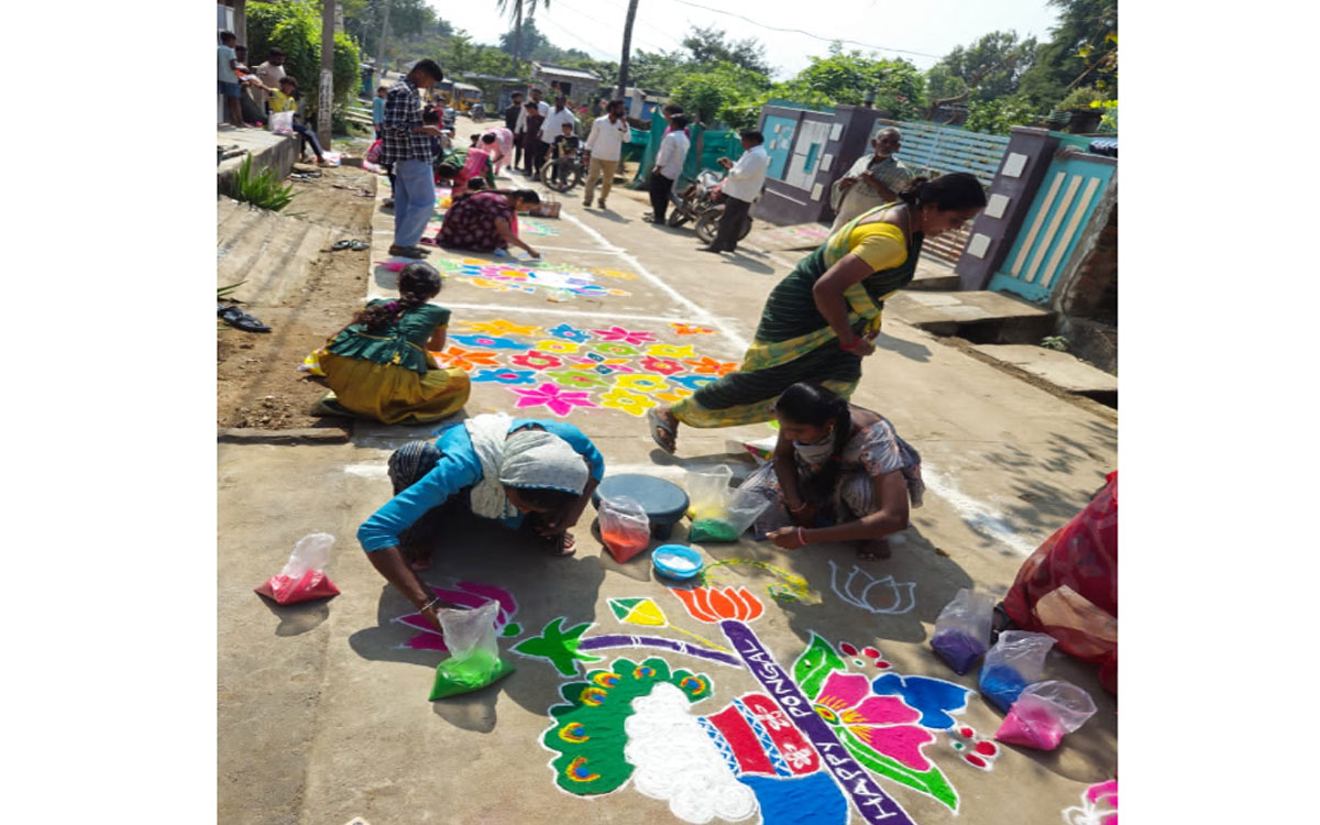 Tekulapalli : సులానగర్‌లో ఉత్సాహంగా ముగ్గుల పోటీలు