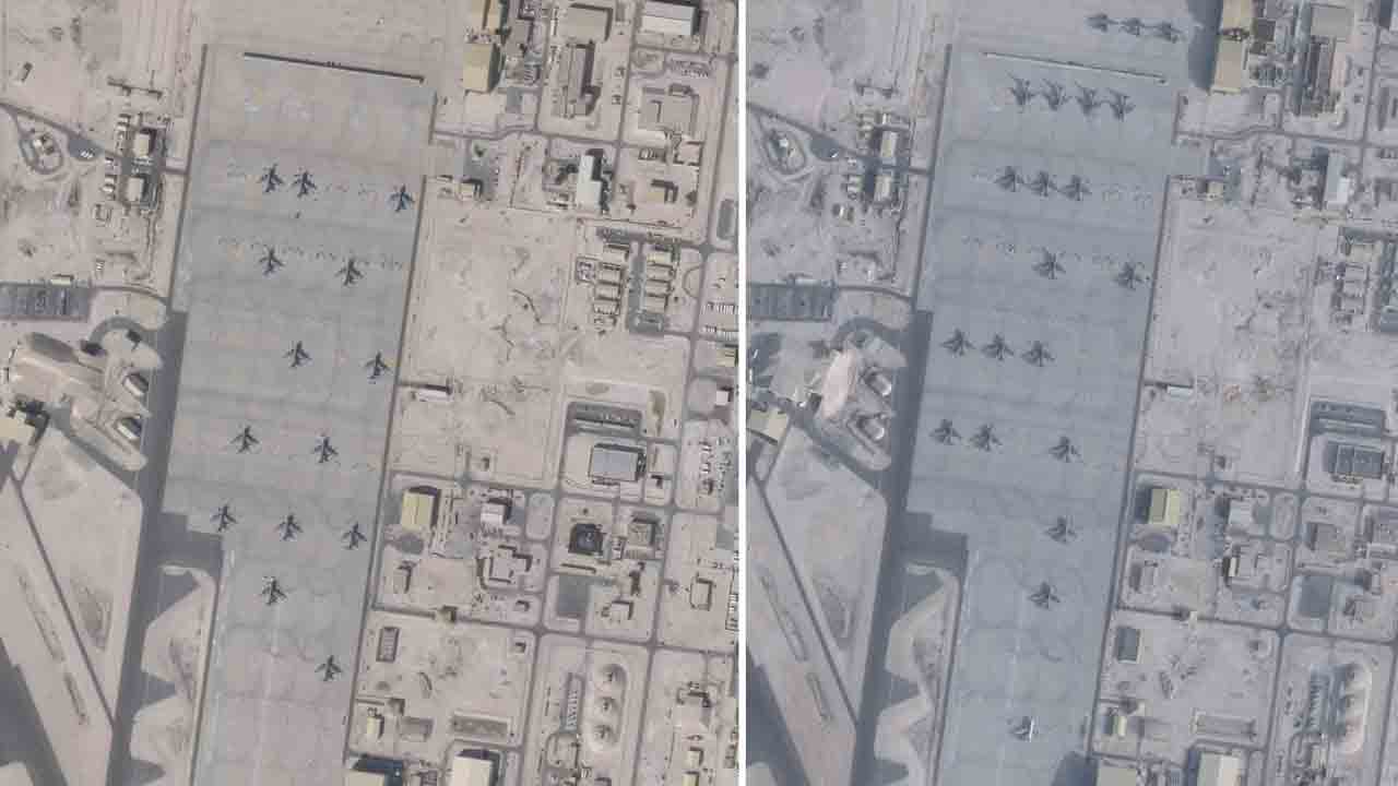 ఖతార్‌ వైమానిక స్థావరంలో యూఎస్‌ యుద్ధ సన్నాహాలు