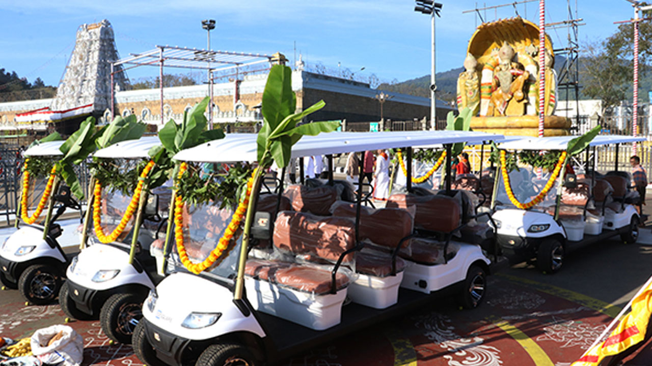 TTD | టీటీడీకి ఐదు బ్యాటరీ బగ్గీలు విరాళం