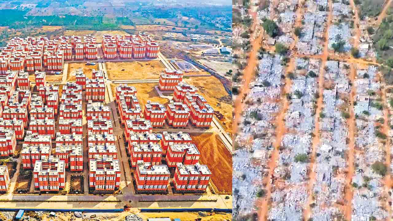 కేసీఆర్‌ హయాంలో డబుల్‌నిర్మాణాలు.. కాంగ్రెస్‌ పాలనలో ఇండ్ల కూల్చివేతలు..