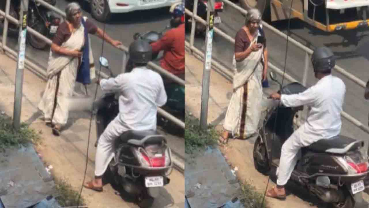 Kozhikode Granyy | రాంగ్ రూట్‌లో వస్తున్న వాహనదారుడికి చుక్కలు చూయించిన ‘బామ్మ’.. వీడియో వైర‌ల్