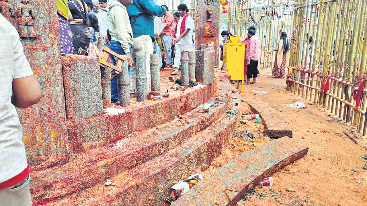 మేడిపండులా మేడారం కట్టడాలు!