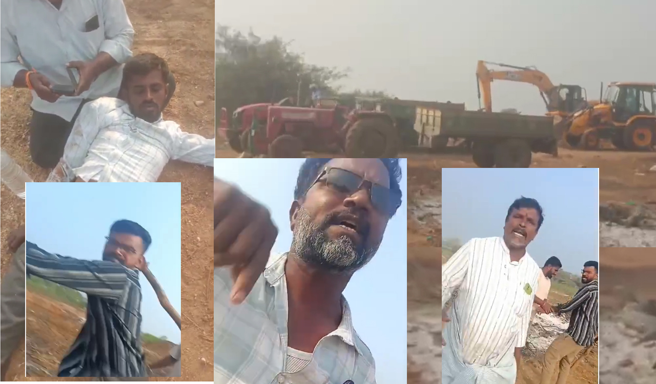 చెరువును చెరబట్టిన దుండగులు.. ఇదేంటని నిలదీసిన వారిపై దాడులు