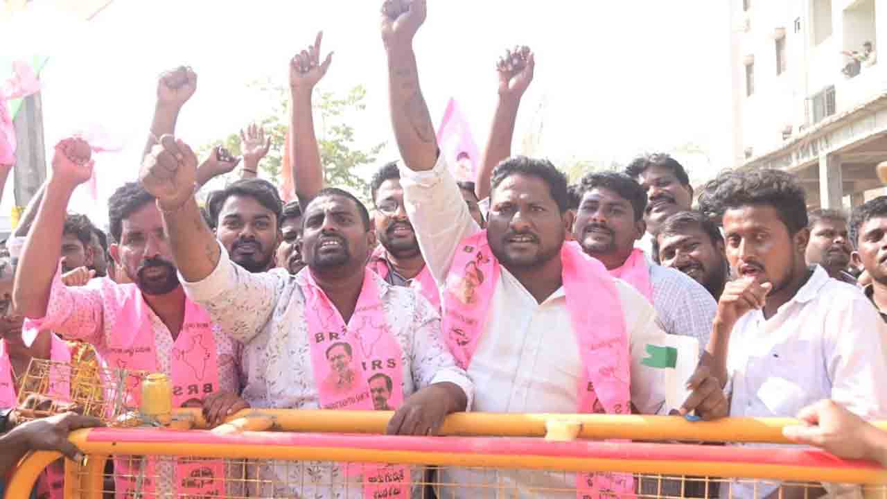 ఏదులాపురంలో బీఆర్‌ఎస్‌ నిరసన