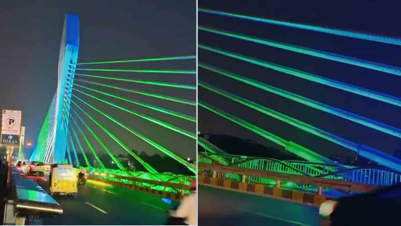 Cable Bridge | బీఆర్‌ఎస్ హయాంలో ఐటీ కారిడార్‌కు మణిహారంగా కేబుల్ బ్రిడ్జి.. ఇప్పుడేమో లైటింగ్‌లో ఘరానా మోసం