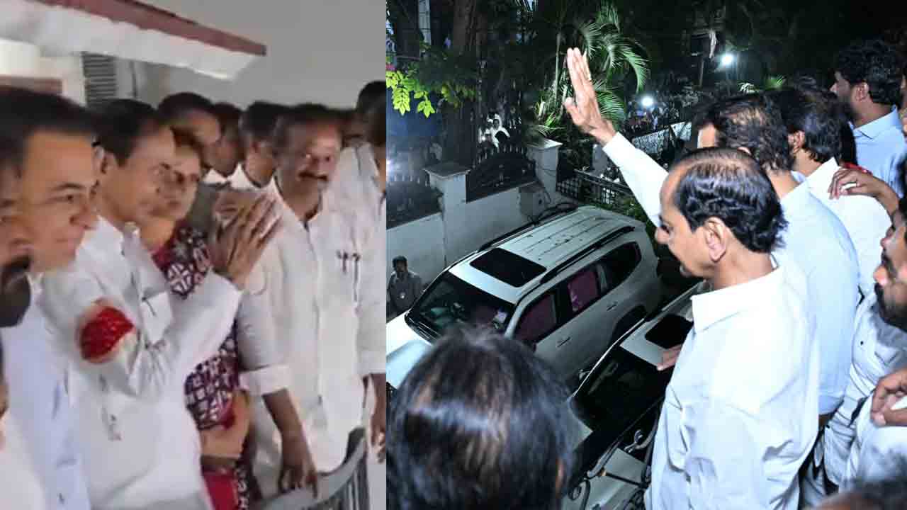 KCR | పిడికిలి బిగించి కేసీఆర్ అభివాదం.. నందినగర్‌కు పోటెత్తిన బీఆర్‌ఎస్ శ్రేణులు..!