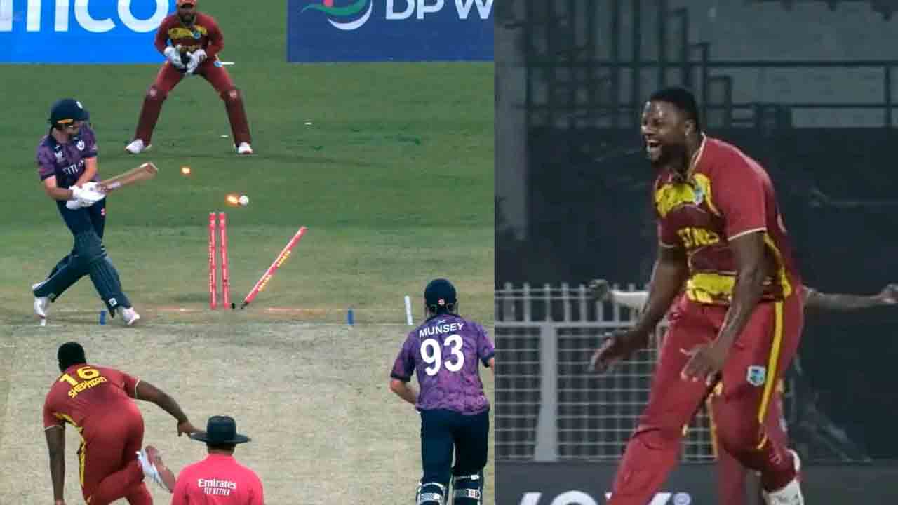 Romario Sheperd | వరల్డ్‌కప్‌లో తొలి హ్యాట్రిక్.. ఒంటిచేత్తో విండీస్‌ను గెలిపించిన షెపర్డ్..!