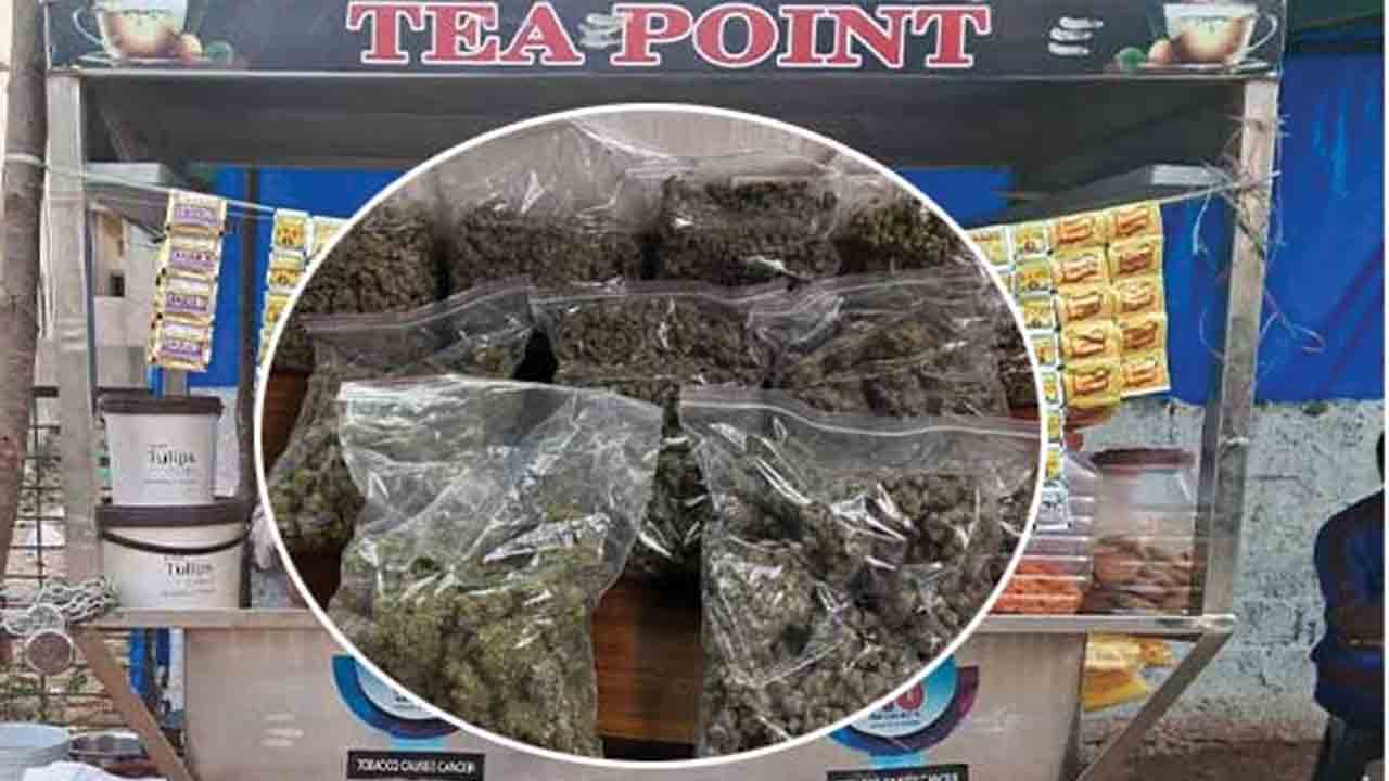 టీ కొట్టులో గంజాయి