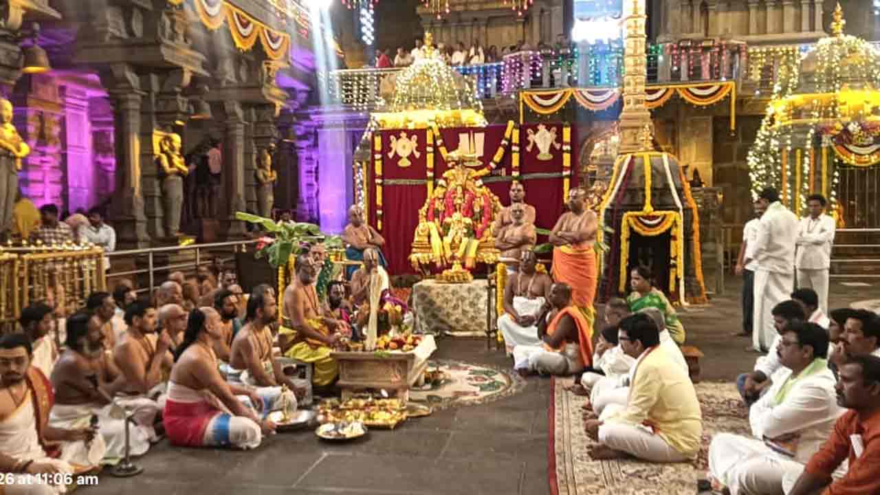 Yadagirigutta | యాదగిరిగుట్ట బ్రహ్మోత్సవాలకు శ్రీకారం.. వేద మంత్రాలు, మంగళవాయిద్యాలతో ఆధ్యాత్మిక సందడి