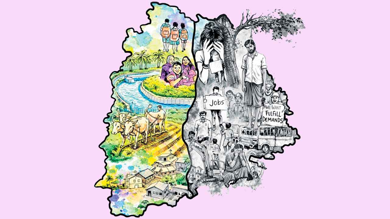 నాడు అగ్రపధం.. నేడు అగమాగం.. కేసీఆర్‌ పాలనలో దేశానికే దిక్సూచిగా రాష్ట్రం