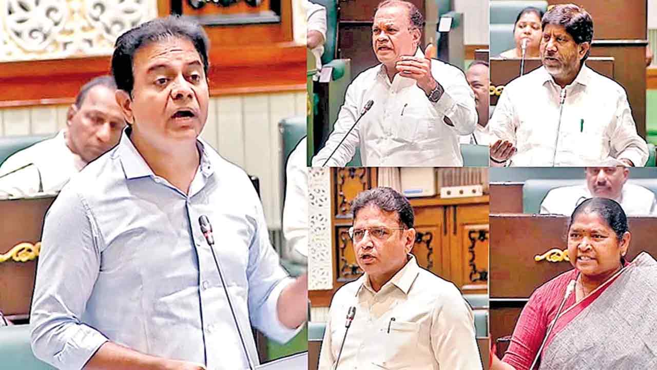 కేటీఆర్‌ ప్రసంగం.. మంత్రుల ఆటంకం