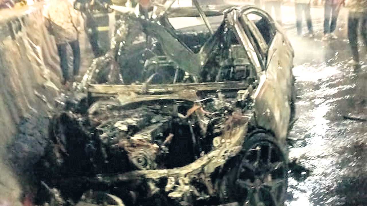 బైరామల్‌గూడ ఫ్లైఓవర్‌పై రోడ్డు ప్రమాదం